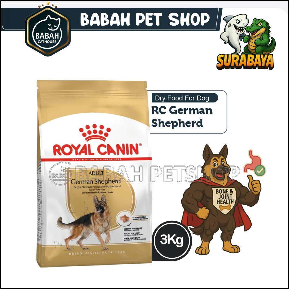 3kg ROYAL CANIN PUPPY GERMAN SEPHERED dog food herder rc makanan anak anjing besar large breed maxi 
