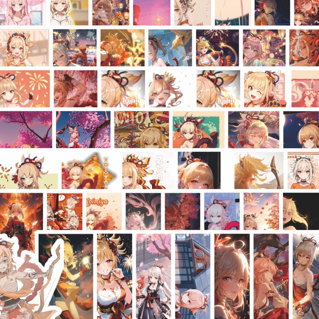 

Stiker Cutting Pack Stiker Anime Yoimiya Isi 100Pcs Series Aesthetic Lucu Keren Untuk Koper Bahan Vynil