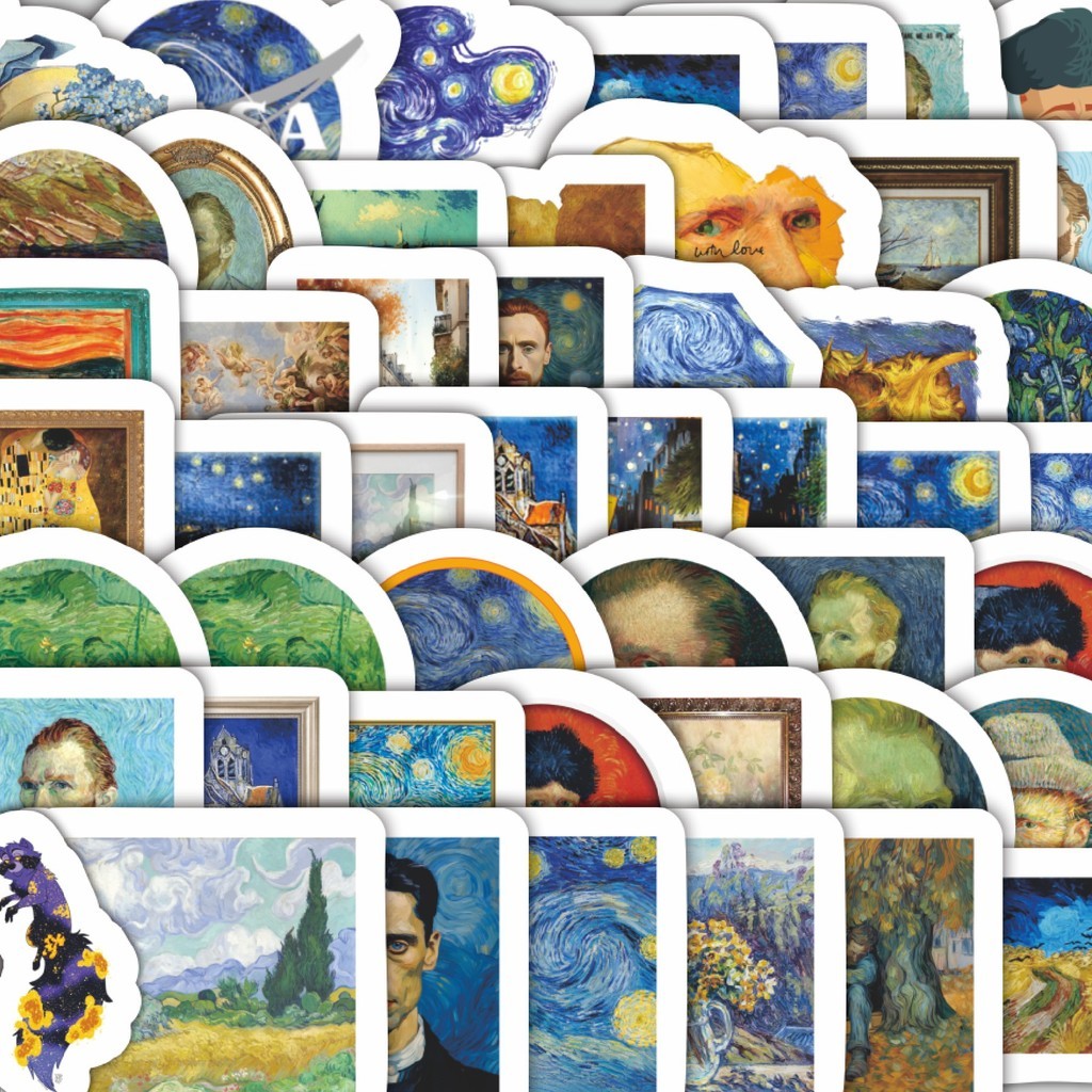 

Stiker Cutting Pack Stiker Van Gogh Isi 100Pcs Series Aesthetic Lucu Keren Untuk Koper Bahan Vynil