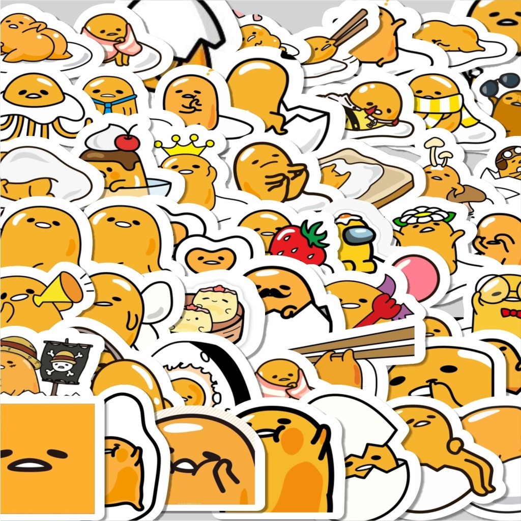 

Stiker Cutting Pack Stiker Sanrio Gudetama Isi 100Pcs Series Aesthetic Lucu Keren Untuk Koper Bahan Vynil