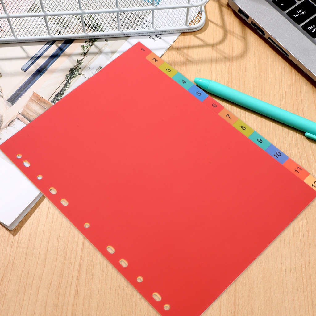 

Dividers for Binder A4 Dividers Loose-leaf Page Markers Punched Binder Dividers Notepad Markers Document Organiser for Bookmark