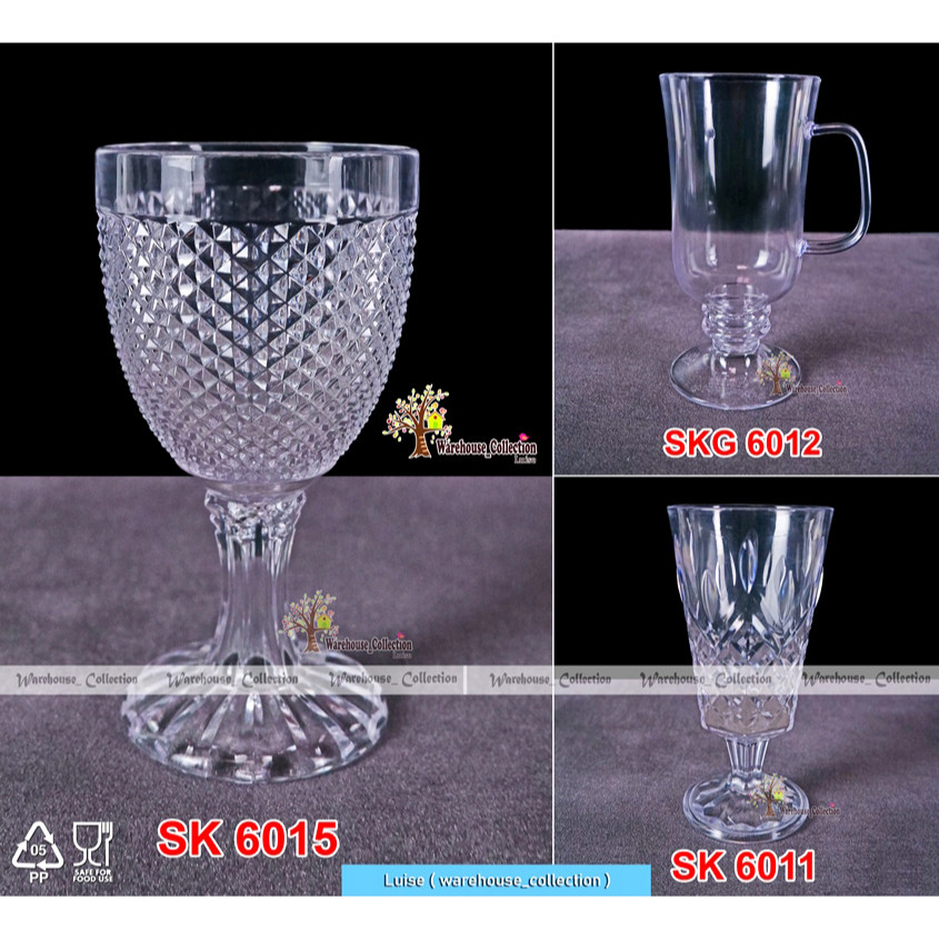 COD GELAS CAFE // GELAS PIALA SLOKI ACRYLIC - 6011 || 6012 || 6015 GOLDEN SUNKIST / GELAS AKRILIK (A