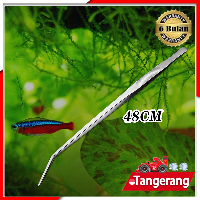 48cm Pinset Aquascape Stainnless Pinset Panjang Aquarium Pinset Bengkok Aquascape