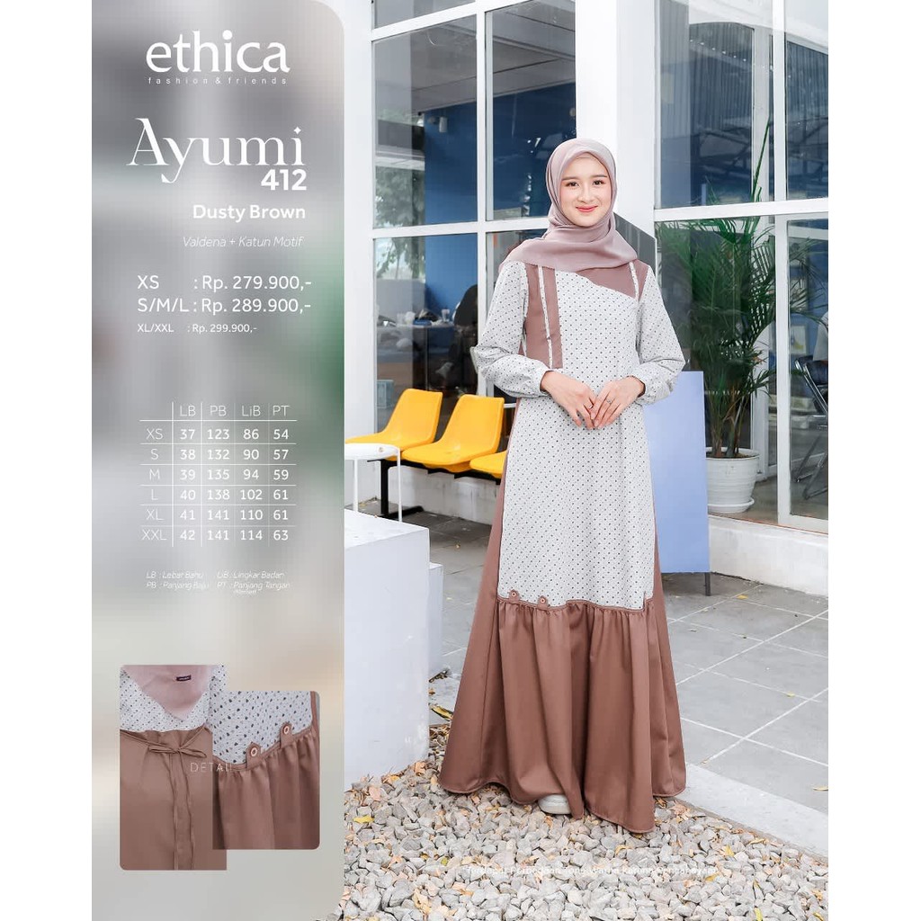 ETHICA GAMIS DEWASA  AYUMI 412 D.BROWN