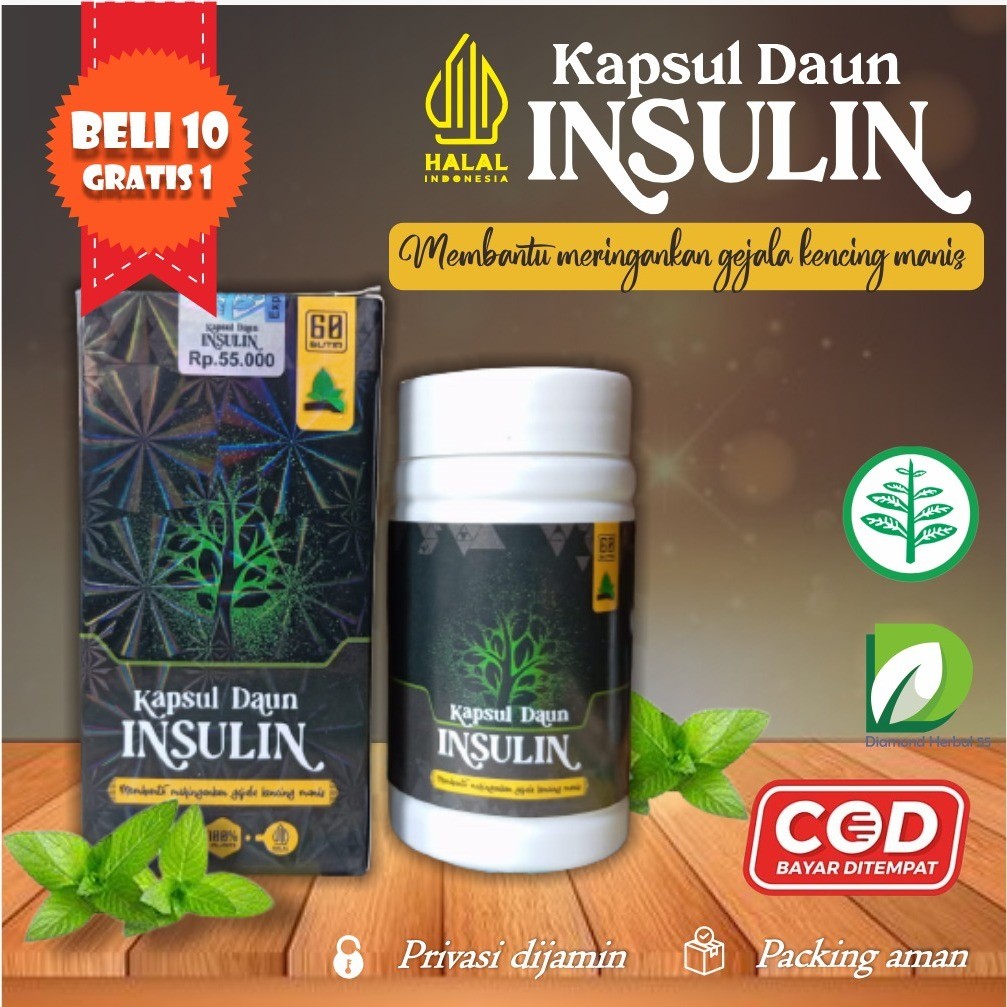 Kapsul Daun INSULIN kapsul daun Insulin obat herbal DIABETES