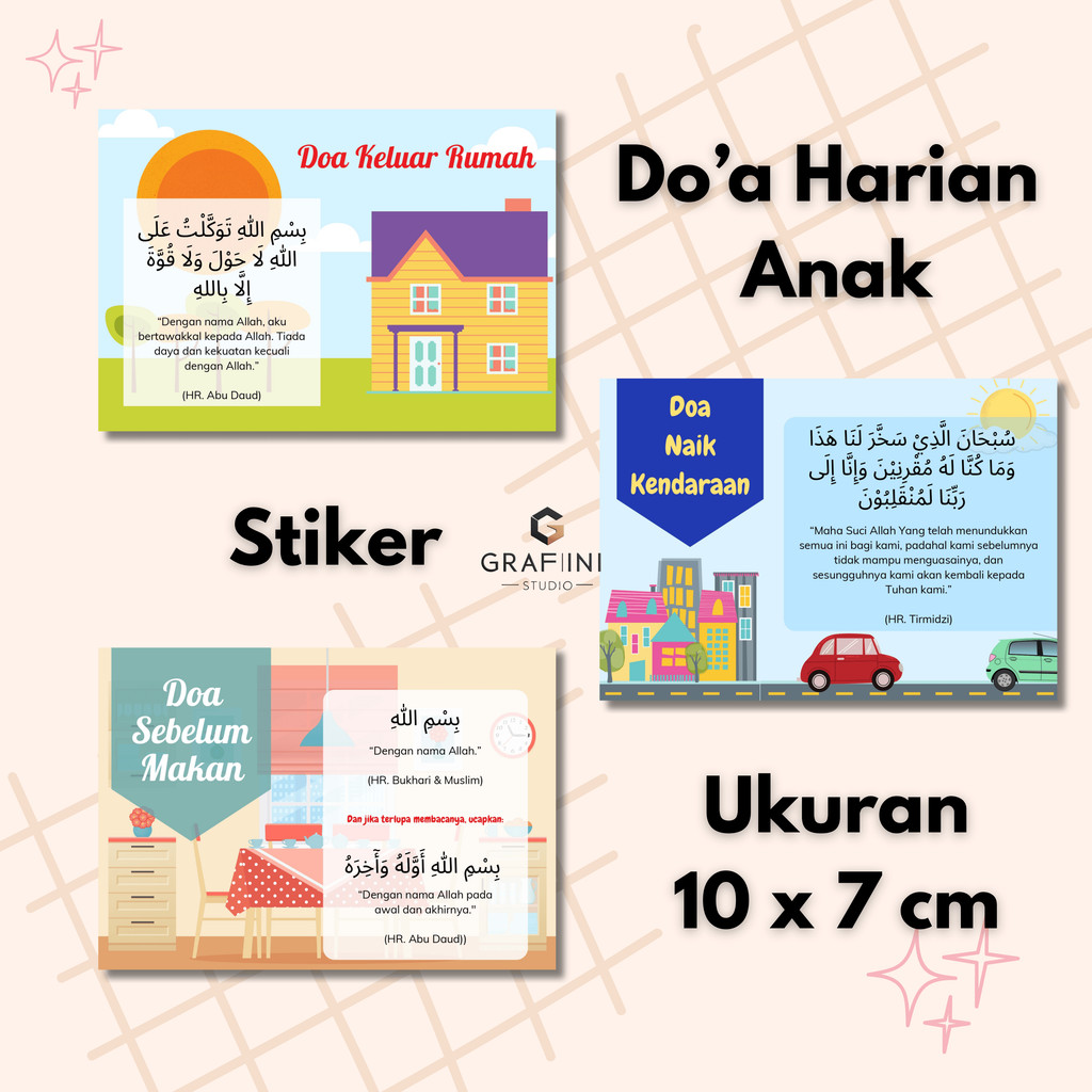 

Sticker Do’a Harian Edukasi Anak Kumpulan Do'a Harian Anak - Grafini Studio