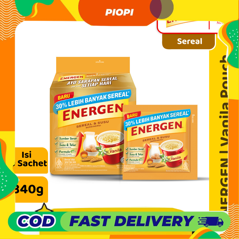 

PIOPI Energen Vanila Pouch 10 Sachet Nutrisi Lengkap
