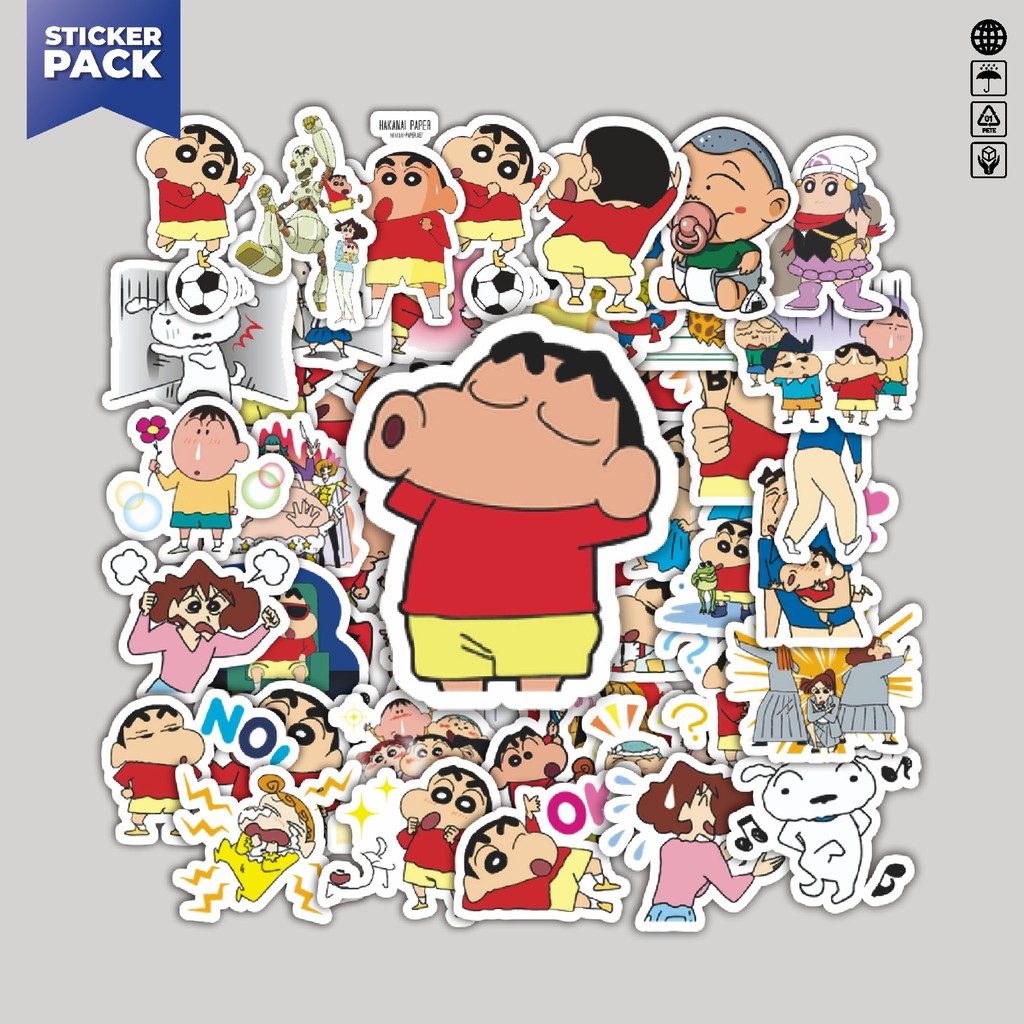 

[100PCS]Stiker Pack Stiker Kartun Crayon Shin-chan v2 Aesthetic Vinyl Anti Air Dekorasi Sticker Laptop Buku Journal Koper Helm Casing HP Gitar Helm Skateboard