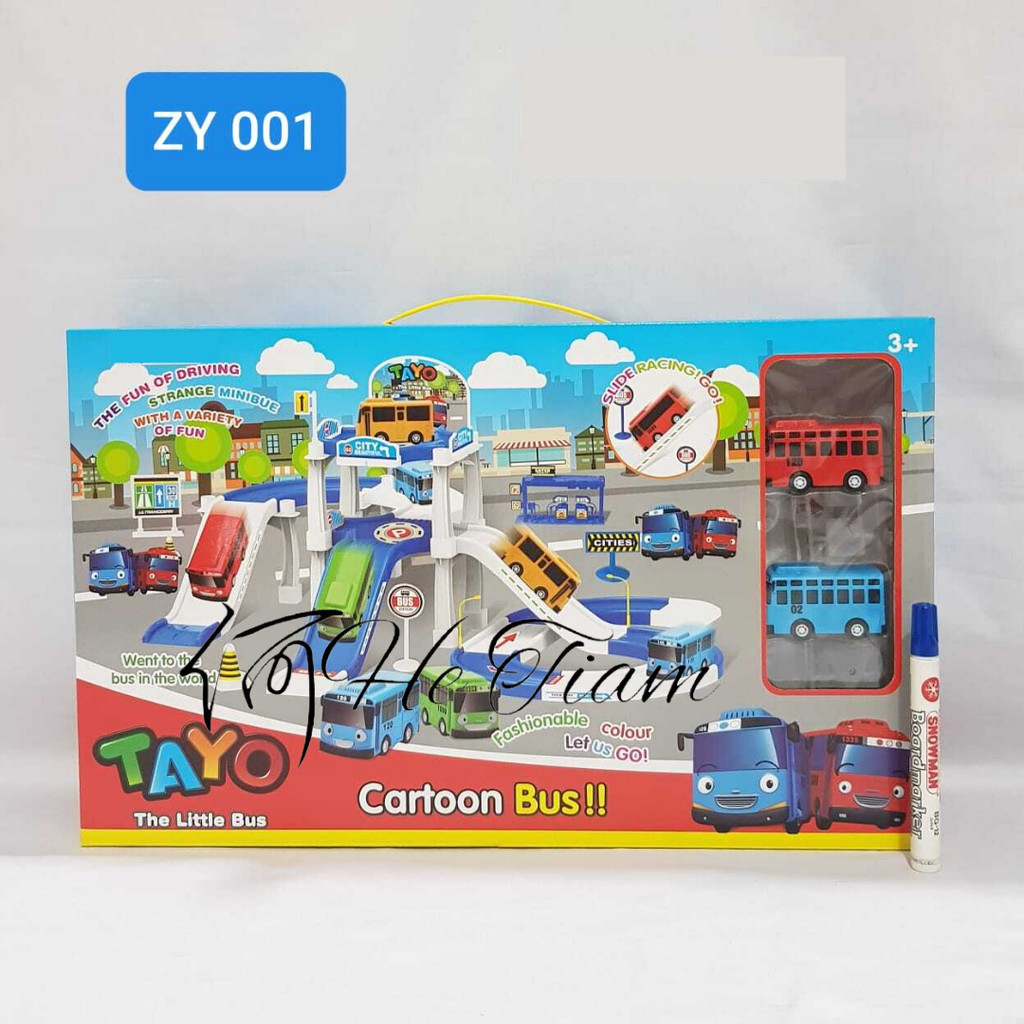 Mainan Tayo | Diecast Tayo | Mainan Mobil Anak | Bus Tayo Play Set | Track bus Tayo