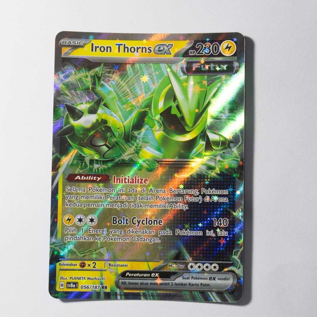 Iron Thorns EX RR 056/187 SV8a Festival Terastal EX Kartu Pokemon TCG Original Indonesia