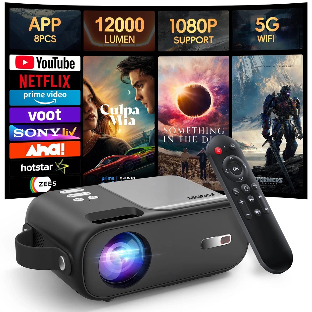 XIWSBY 12000Lumens Mini Android Projector Full HD Portable Proyector Home Cinema Office Camping Outd