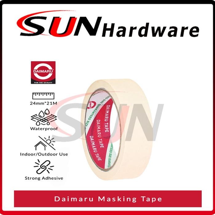 

[BERGARANSI] Harga Promo Lakban Kertas 1 2 Inch 21 meter Daimaru Masking Tape Isolasi Solasi Selotip Motor Mobil Dinding Tembok - 1 Inch Berkualitas Paling Dicari