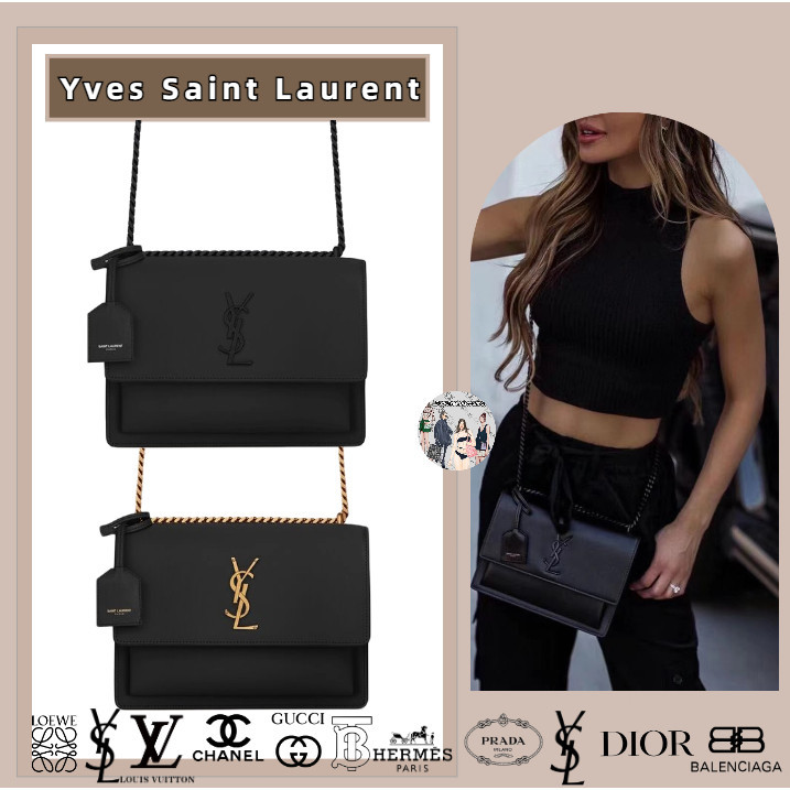 YSL / Saint Laurent / Medium Sunset / Tas Amplop / Tas Crossbody Garansi Dua Tahun Otentik 100% Oten