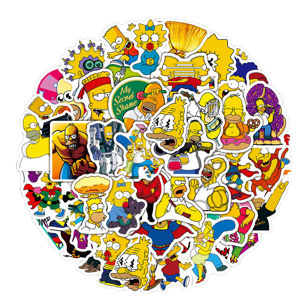 

10/30/50PCS Disney The Simpsons Stickers Funny Cartoon Decals DIY Phone Motorcycle Laptop Luggage Bike Graffiti Kids Sticker Toy
