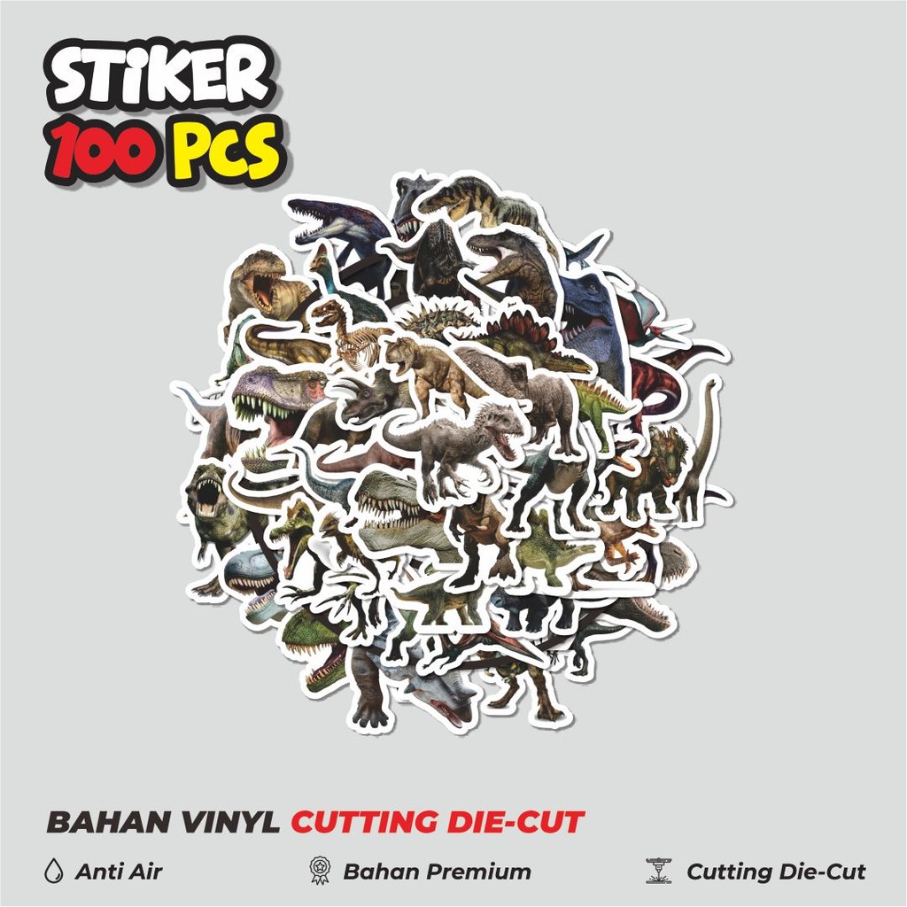 

Terbaru! 50 pcs Stiker Dinosaur Series 1 Dekorasi Lucu Kreatif untuk Notebook, Skateboard, HP