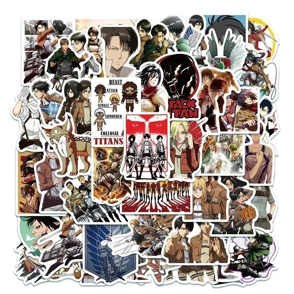 

Attack on Titan Stickers Japan Anime Graffiti Decals for Kid Toy DIY Stationery Phone Fridge Cool Cartoon Waterproof Sticker