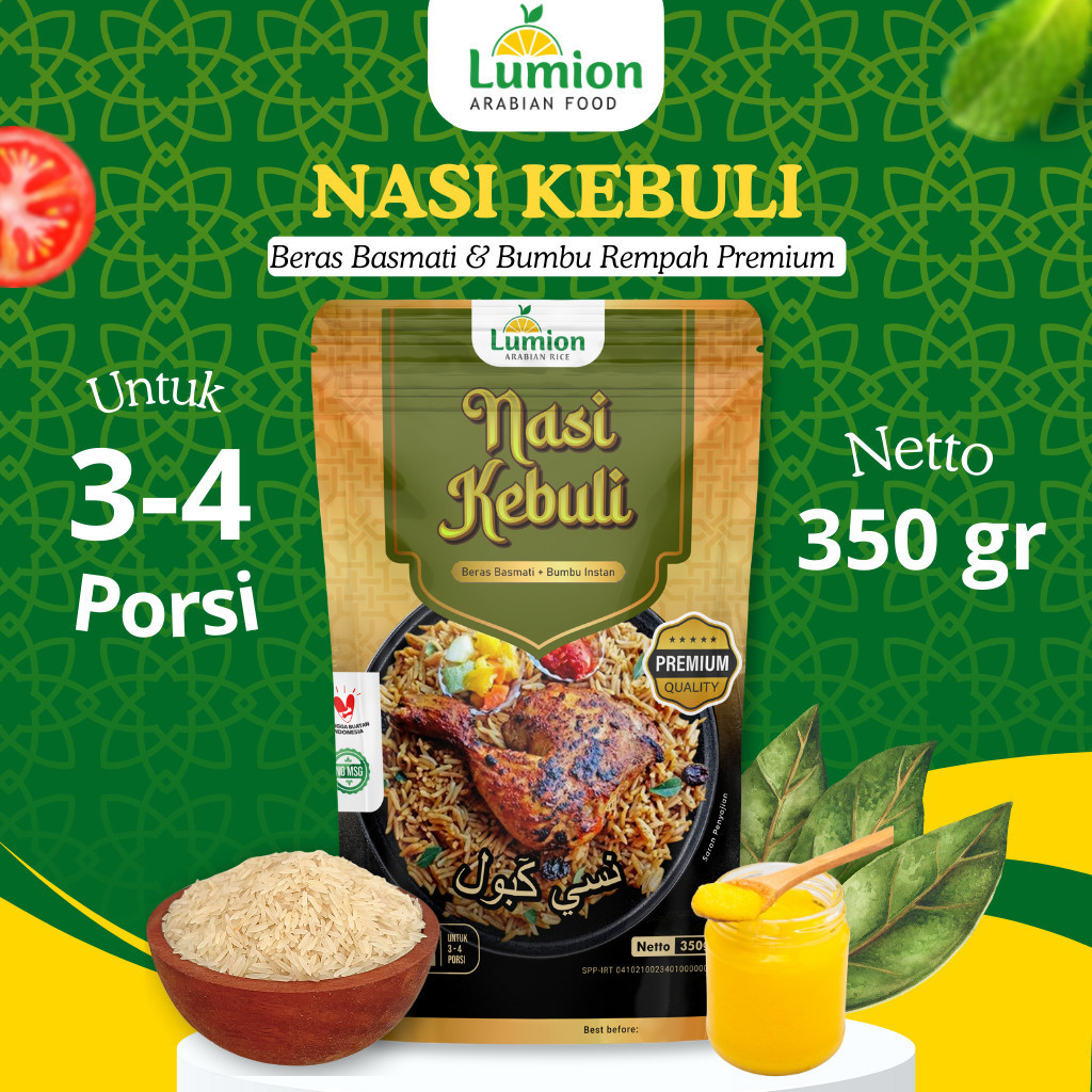 

#2 Lumion Bumbu Nasi Kebuli 350gr Instan Siap Masak Nasi Arab 350g Complete