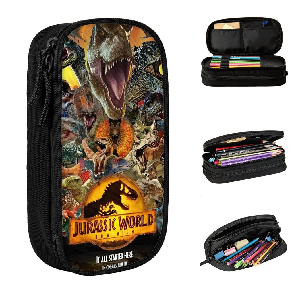 

Jurassic World Movie Pencil Case New Dinosaur World Pen Holder Bag Student Big Capacity Students School Gifts Pencilcases