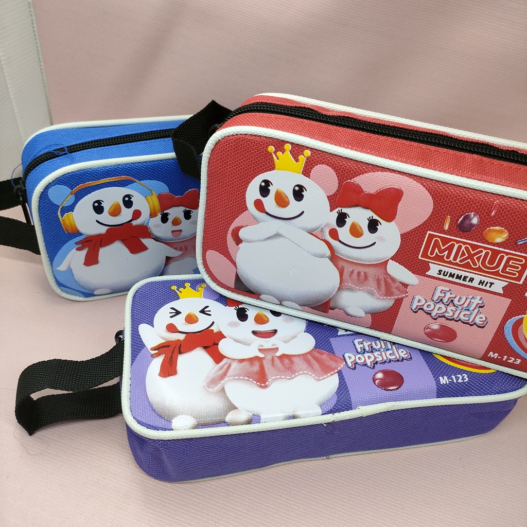 

Pencil case MIXUE Anak Karakter M-123 Stationery Motif Snowman & Popsicle Warna Cerah dan Menarik