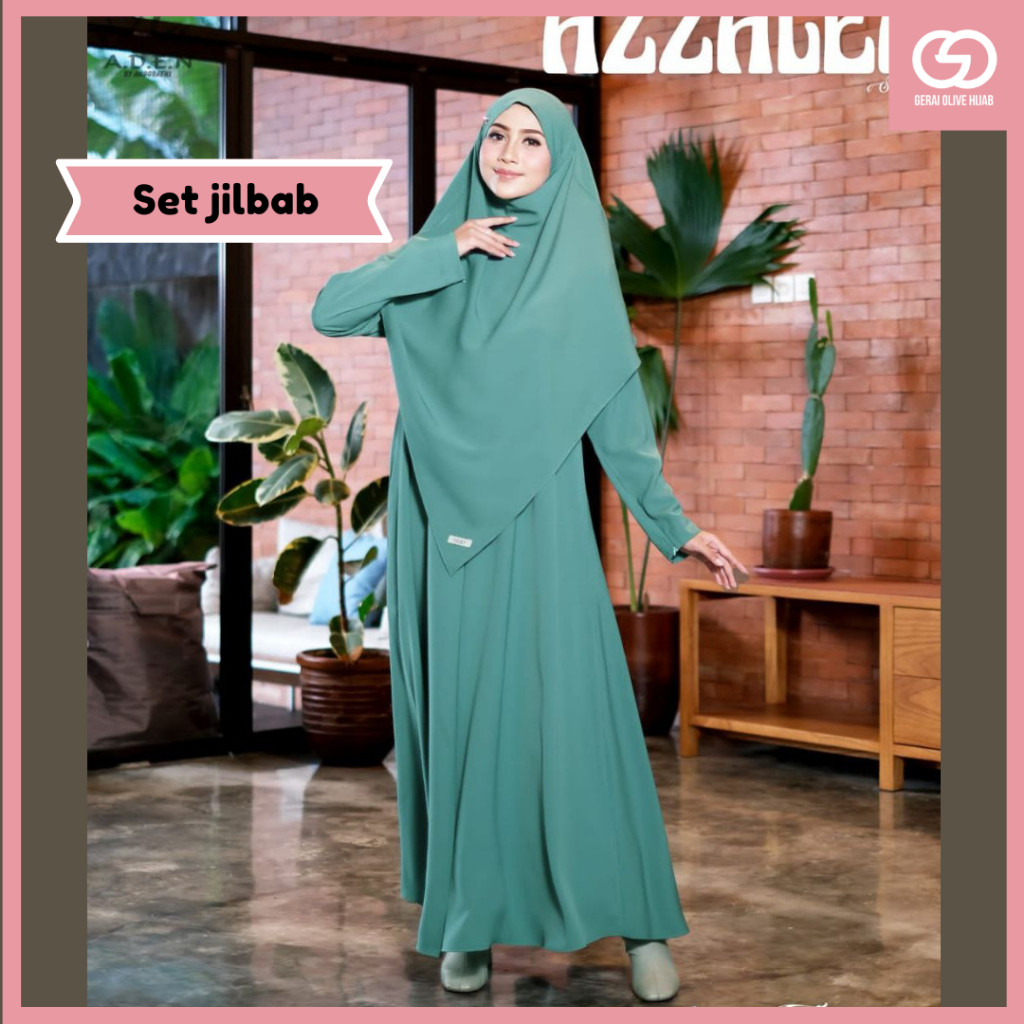 Gamis Abaya Polos Simple Azzalea by Aden Hijab Basic Syari