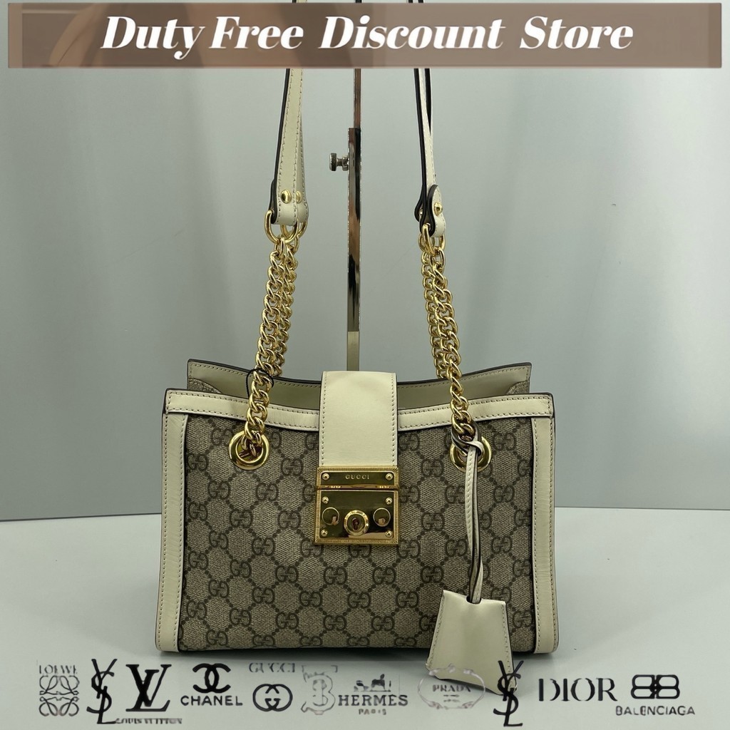 GUCCI Tas Gembok / Tas Tangan / Tas Kulit dengan Kunci Logam / Tas Rantai / Tas Bahu / Tas Bahu Lint