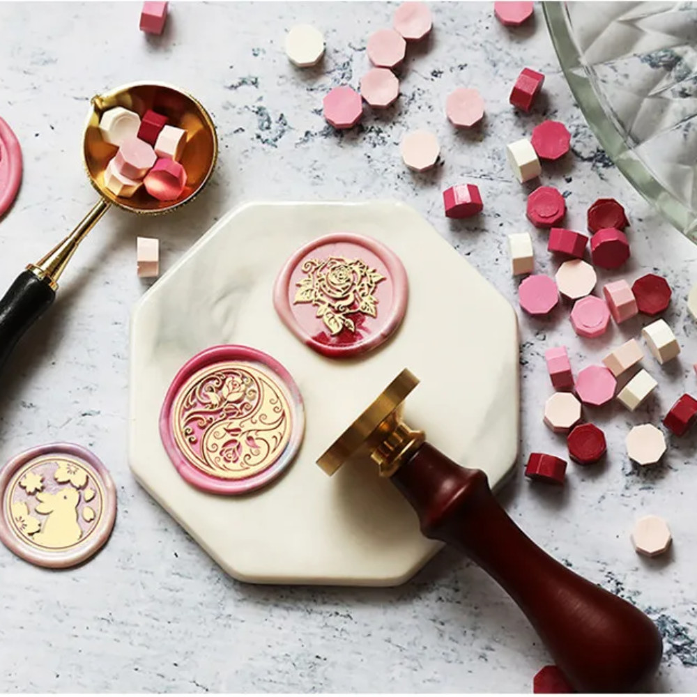 

Butterfly Icon Wax Seal Stamp Replace Head Antique Metal Flowers Sealing Wax Seals Head Star Sky Pattern Retro