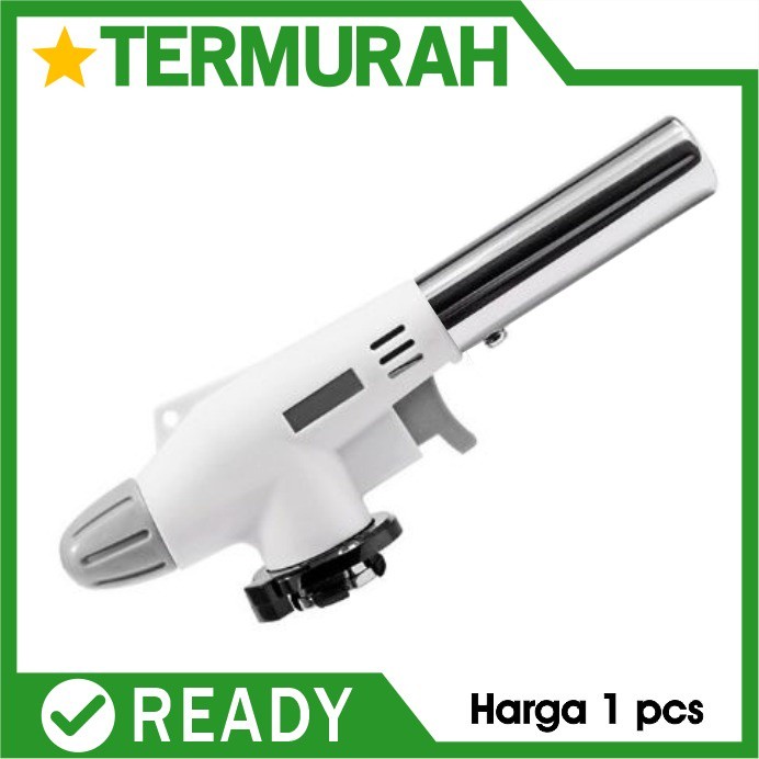 Kepala Flame Gun BBQ White Portable Gas Blow Torch Butane LAS api jet korek pemantik pematik hi cook