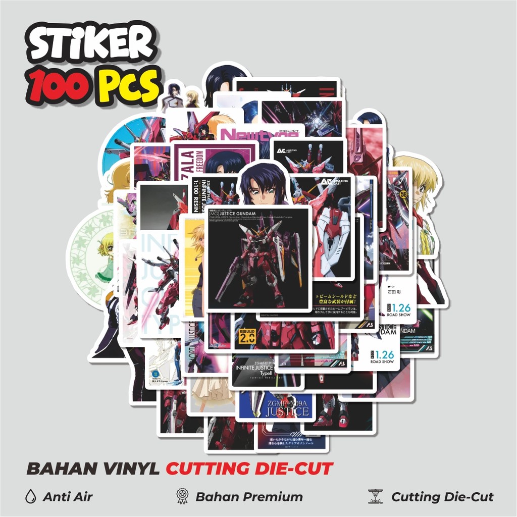 

Terbaru! 50 pcs Stiker Anime Gundam Seed Athrun Zala Cagalli Yula Dekorasi Lucu Kreatif untuk Notebook, Skateboard, HP