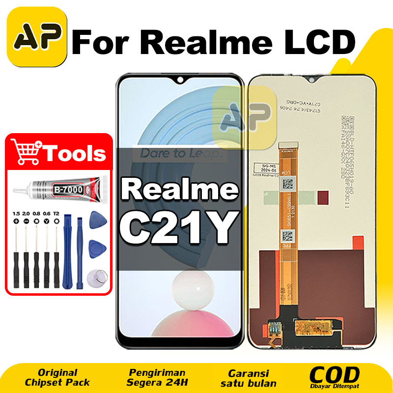 LCD Realme C21Y hp Layar Sentuh Fullset Glass Touchscreen Digitizer COD