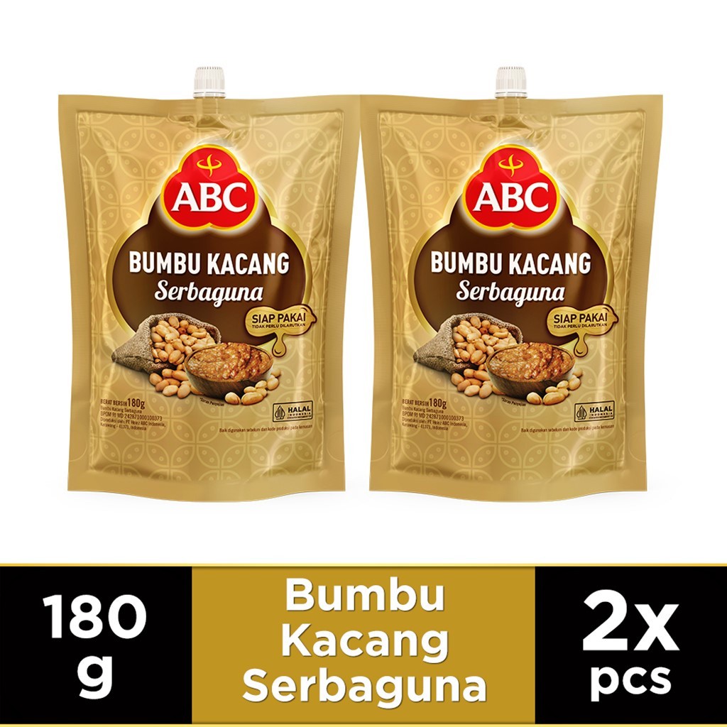 

ABC Bumbu Kacang Serbaguna 180g Twin Pack Creamy Praktis