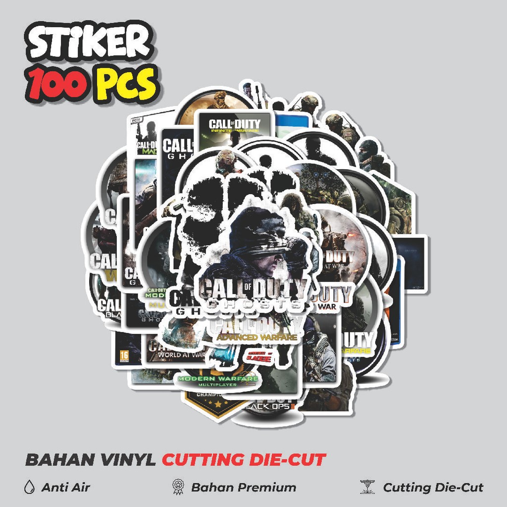 

Terbaru! 50 pcs Stiker Call Of Duty Series Game 1 Dekorasi Lucu Kreatif untuk Notebook, Skateboard, HP