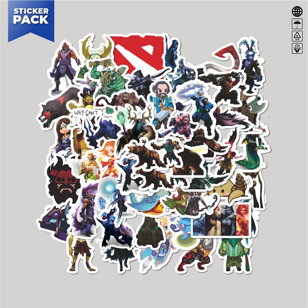 

[100PCS]Stiker Pack Stiker Defend Of The Ancient - DOTA Series 2 Aesthetic Vinyl Anti Air Dekorasi Sticker Laptop Buku Journal Koper Helm Casing HP Gitar Helm Skateboard