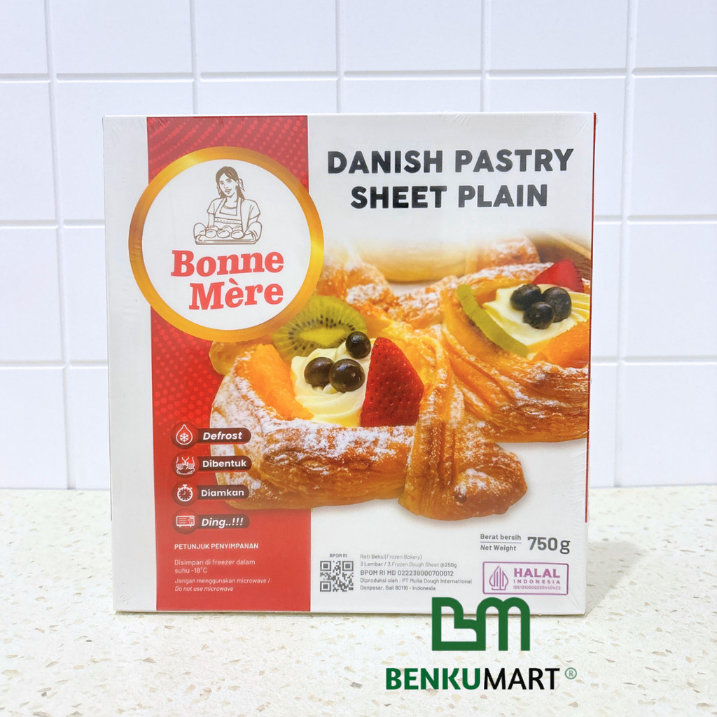 

Bonne Mere Danish Pastry Sheet Plain (750 gr) | BONNE MERE - DANISH PASTRY SHEET PLAIN 750 GRAM