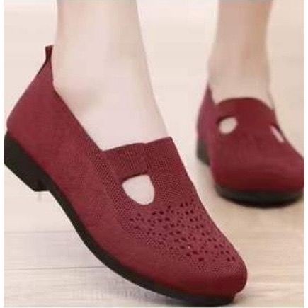 NK89IK SNEAKERS.ID SNID SZ091 Sepatu Slip On Wanita Sepatu Rajut Wanita Sport Premium Quality