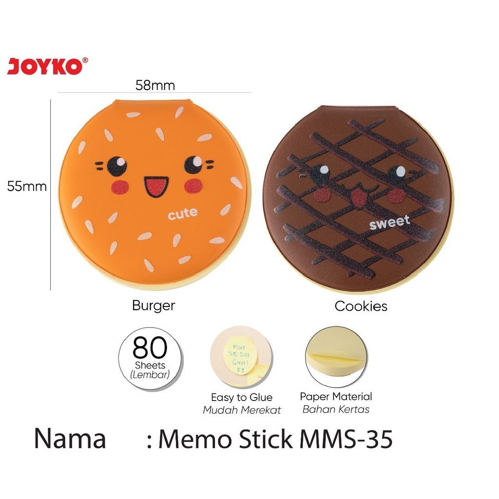 

joyko memo stick burger & cookies MMS-35