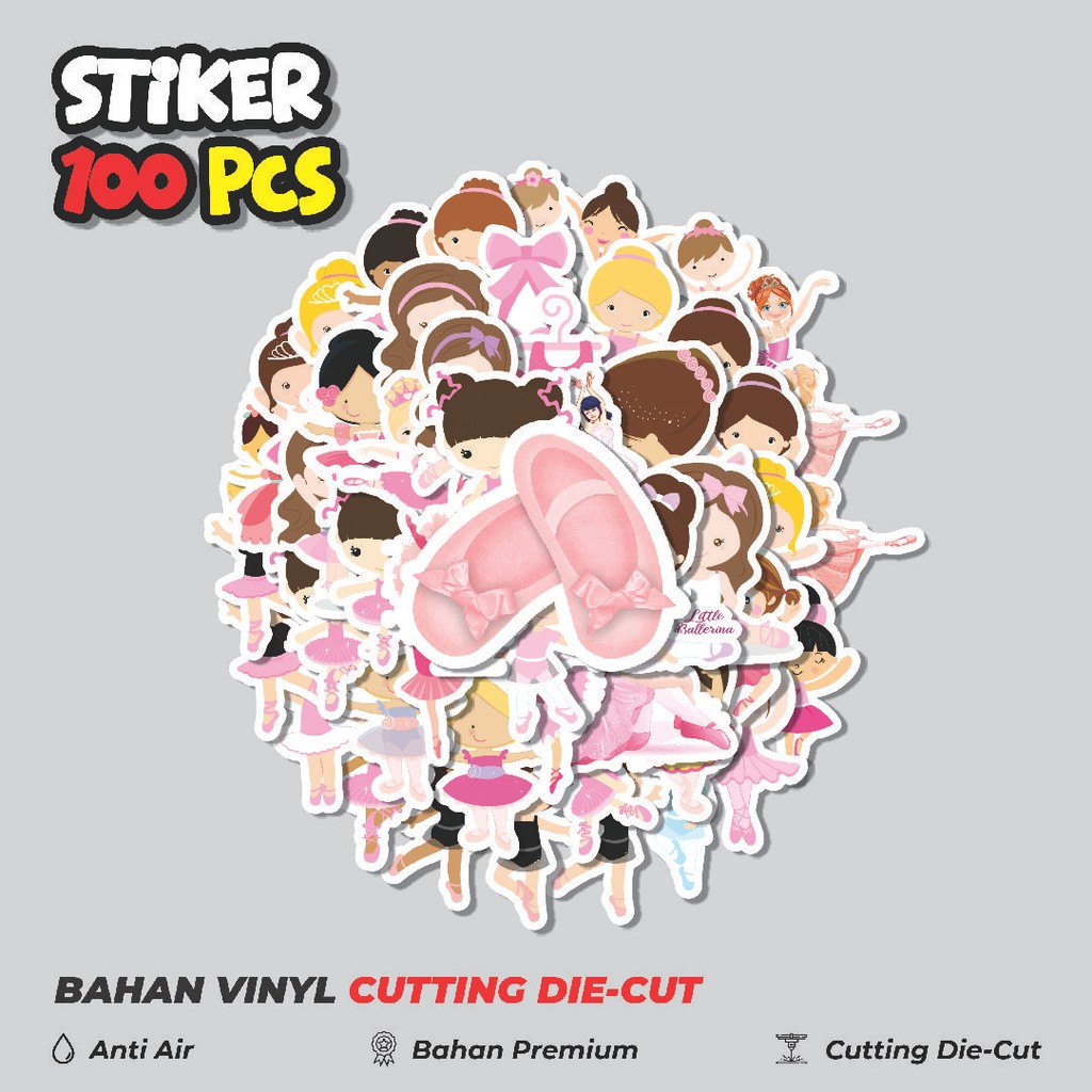 

Terbaru! 50 pcs Stiker Balerina/Penari Balet Dekorasi Lucu Kreatif untuk Notebook, Skateboard, HP