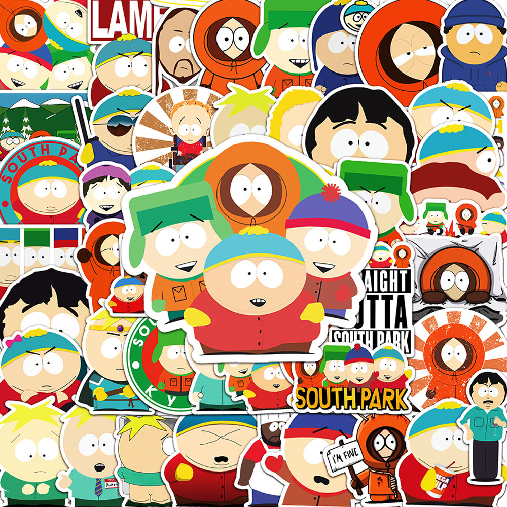 

50pcs Parks In The South Stickers for Kids Cartoon Decals Toys DIY Laptop Skateboard Car Waterproof Cute Sticker Gifts