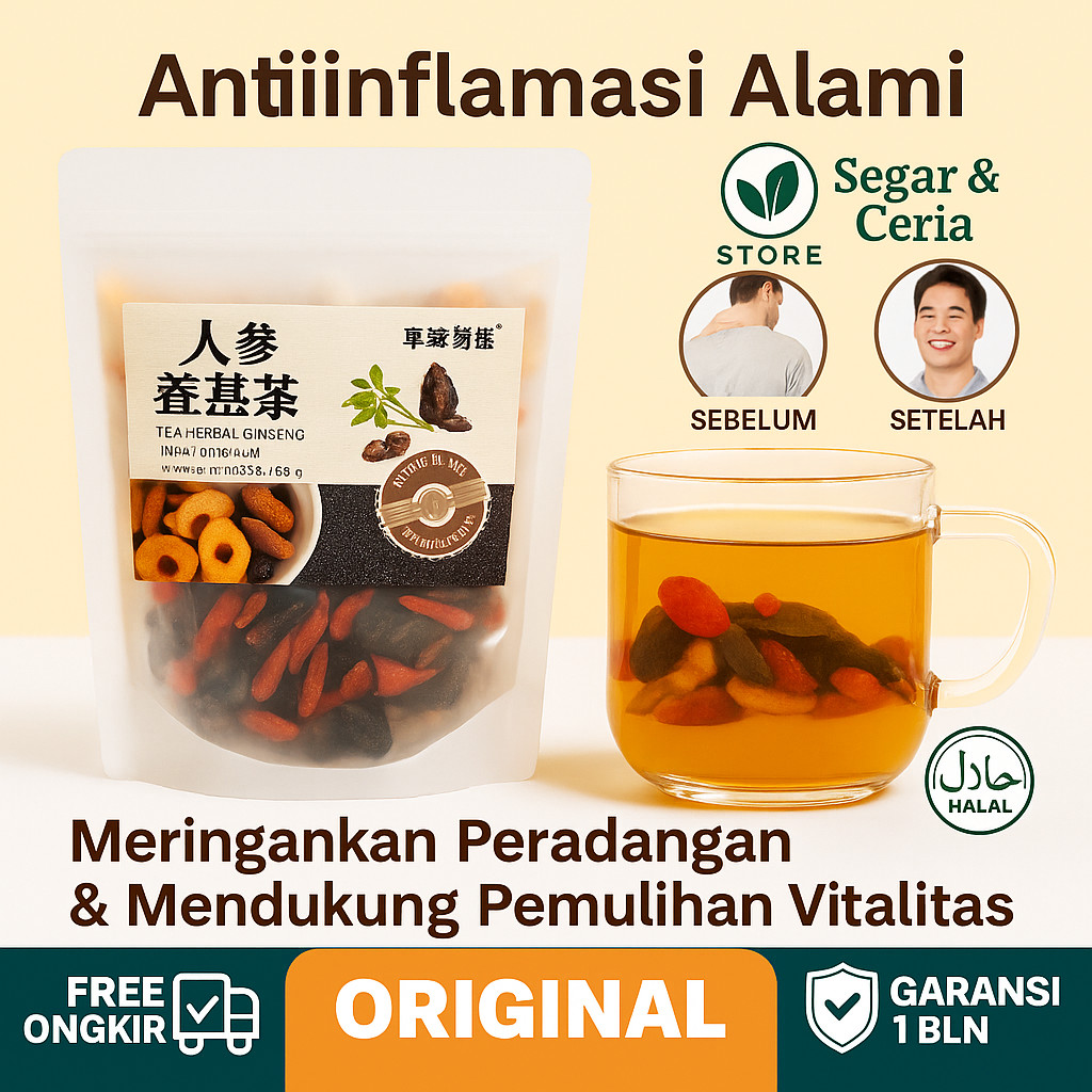 

【Pelepasan Vitalitas】Teh Herbal Ginseng dan Goji Berry 5g*30 /bungkus Teh Kesehatan/dengan Mulberry dan Goji Berry Teh Celup/Teh Goji Berry/Teh Herbal Pemulihan/Teh Peningkatan Vitalitas/Minuman Kesehatan Teabags