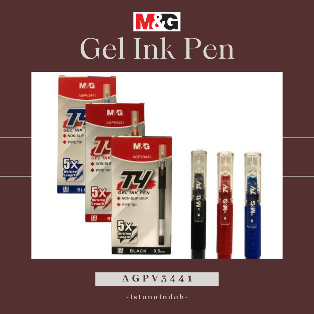 

M&G AGPV3441 Ballpoint Gel Pen Ink T4 Non-Slip Grip 0.5mm