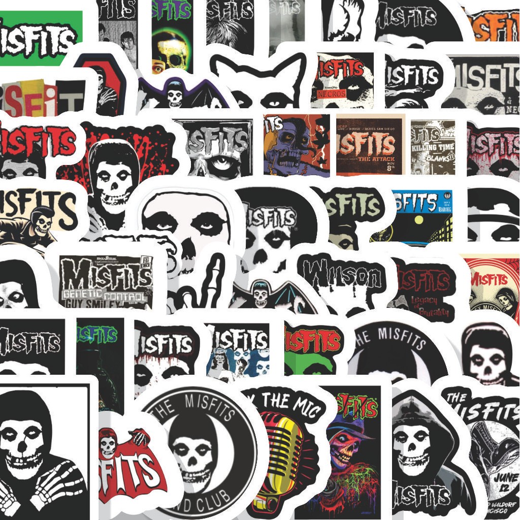 

Stiker Cutting Pack Stiker Band The Misfits Isi 100Pcs Series Aesthetic Lucu Keren Untuk Koper Bahan Vynil