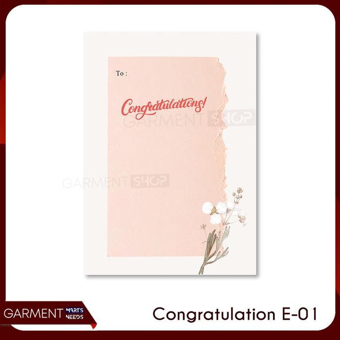 

[Produk Baru Berkualitas Garansi] Kartu Ucapan Congratulations Tambahan Greeting Card Hampers Graduation - CONGRATULATION (1) Paling Laris