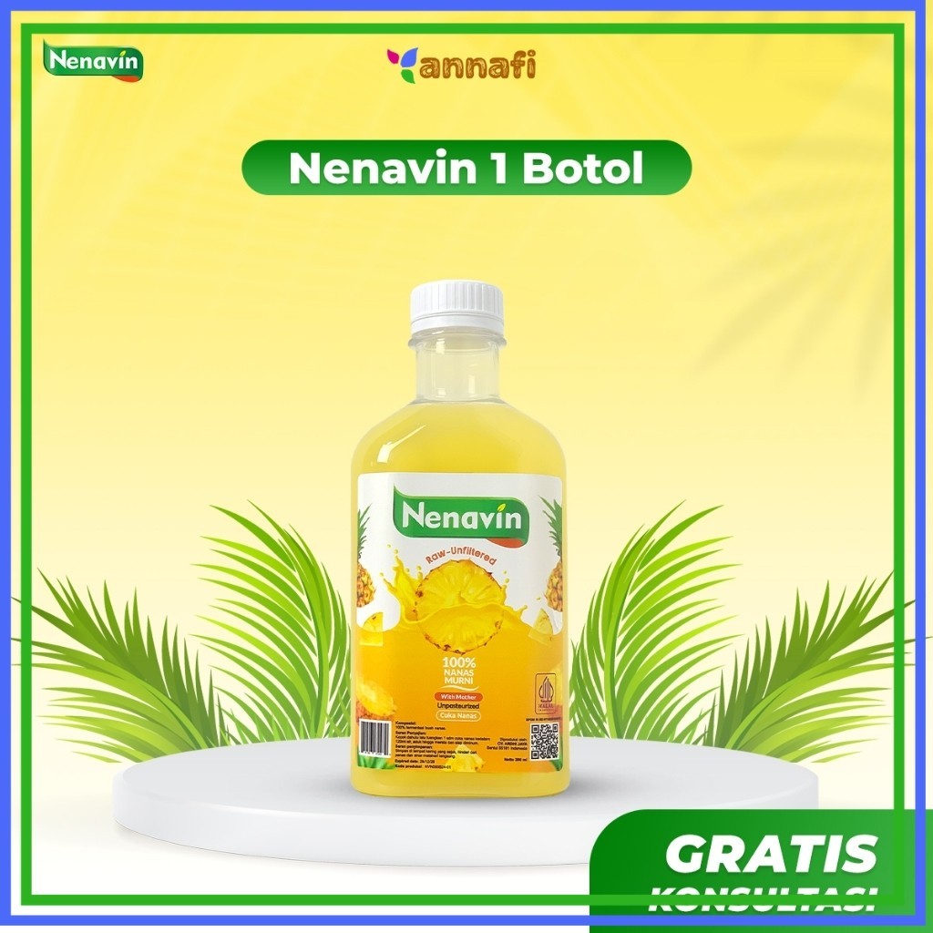 

NENAVIN Cuka Nanas - Diet Sehat & Antioksidan Alami - Halal & Terdaftar BPOM