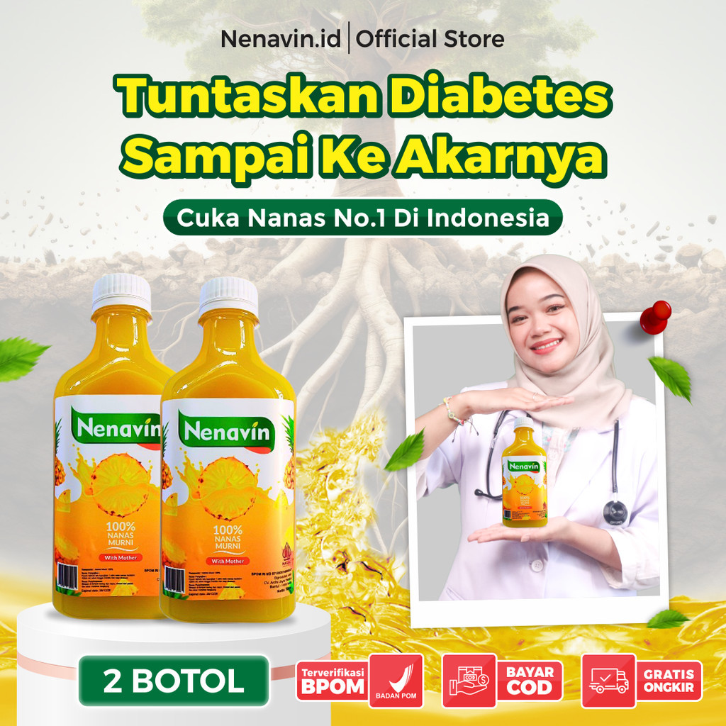 

2 BOTOL Nenavin Cuka Nanas Halal & BPOM: Sehatkan Tubuh dengan Manfaat Maksima