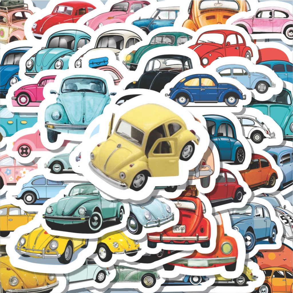

100PCS Lucu Stiker Volkswagen Stiker Aesthetic Stiker Anti Air Stikers Berperekat Waterproof sticker decal buat Motor Helm Buku Journal Koper Casing HP Laptop Botol Minum Hadiah anak