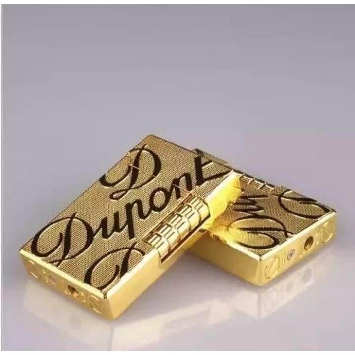 (3166)Korek Api Elegan Tulisan Dupont Api Gold/Mancis Unik Tulisan Dupont/Lighter Elegan - Gold