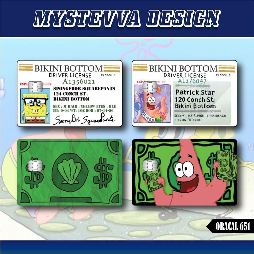 

[UNOMAX GARSKIN] Stiker Atm Garskin Skin Card Atm Spongebob Petrick Sticker Kartu Atm Bca-Bri-Mandiri-Debit-Credit-E-money-Flazz