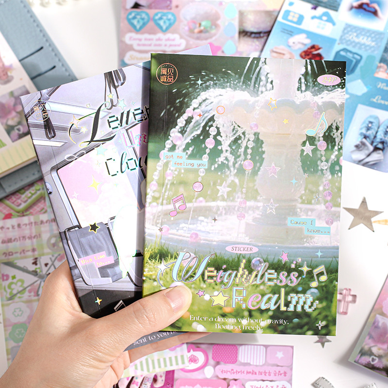 

24/48 Sheets Die cut Stickers book Cartoon Aesthetics Decorative handmade Scrapbooking supplies Japanese Stationery Stickers