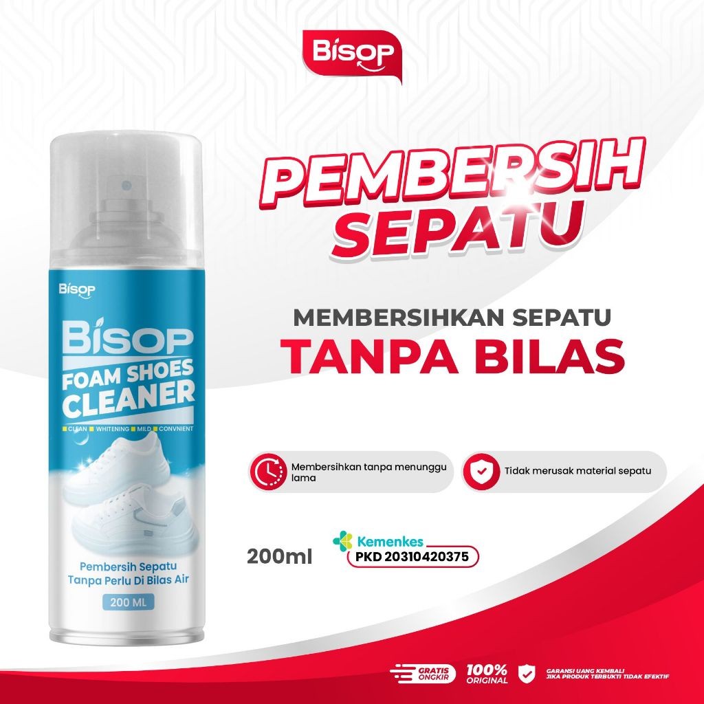 COD Bisop - Pembersih Sepatu Tanpa Air Sabun Sepatu Foam Shoes Cleaner