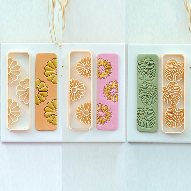 

Cute Floral Leaf Press Type Clay Cutter Mold for Hair Clips Bookmarks DIY Pottery Ceramics Craft Home Decor Polymer Clay Tools