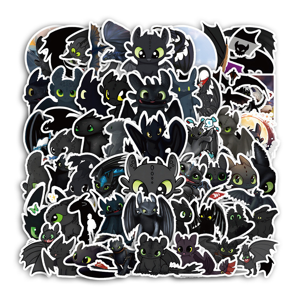 

10/60PCS Kawaii Toothless Cartoon Stickers How to Train Your Dragon Sticker Fridge Luggage Laptop Guitar Bike Skateboard Toys